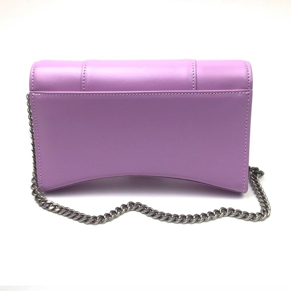 Balenciaga Hourglass Leather Wallet-On-Chain Authentic Like-New - Picture 8 of 16
